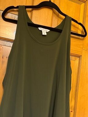 Athleta Olive Green Sleeveless Maxi Tank Dress